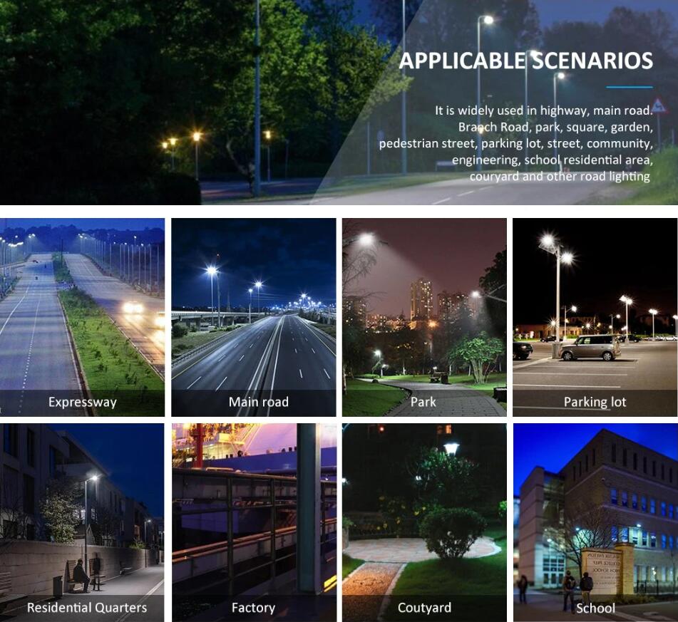 Quais são as diferentes alturas dos postes de luz da rua LED? E para quais estradas eles são respectivamente adequados?